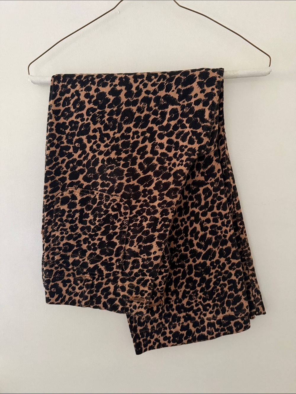 Maeve Leopard Print Ankle Jeans - Black & Tan